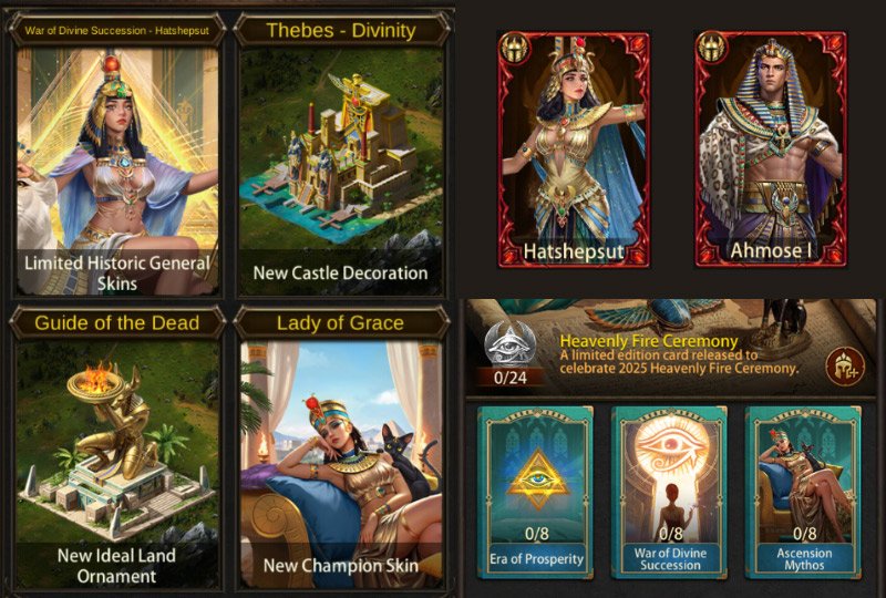 Evony 2025 Heavenly Fire Ceremony Items Overview
