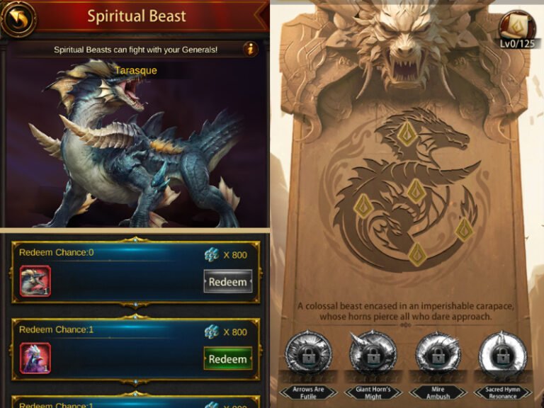 Evony Spiritual Beast Tarasque Event & Seal