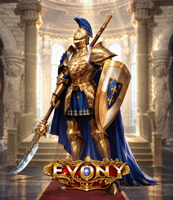 Monarch Avatar Spear and Shield Paladin in Evony